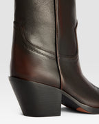 BRUSHED LEATHER WESTERN BOOT