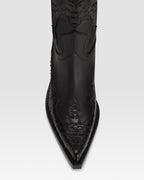 BOTTE WESTERN EN CUIR AVEC BRODERIE IMPRIME PYTHON