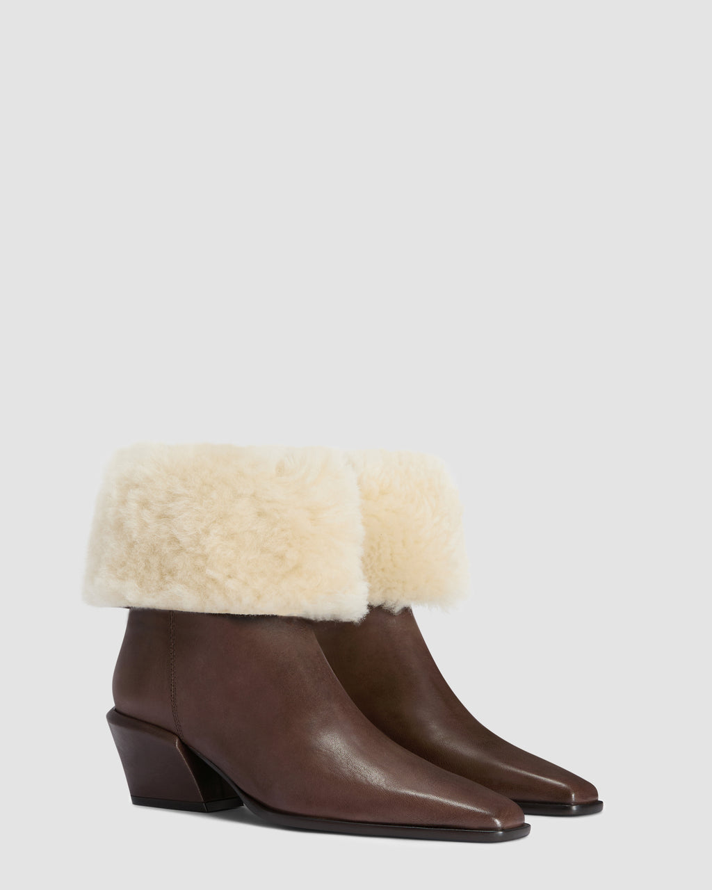 ANKLE BOOT AUS LEDER UND WEICHEM SHEARLING