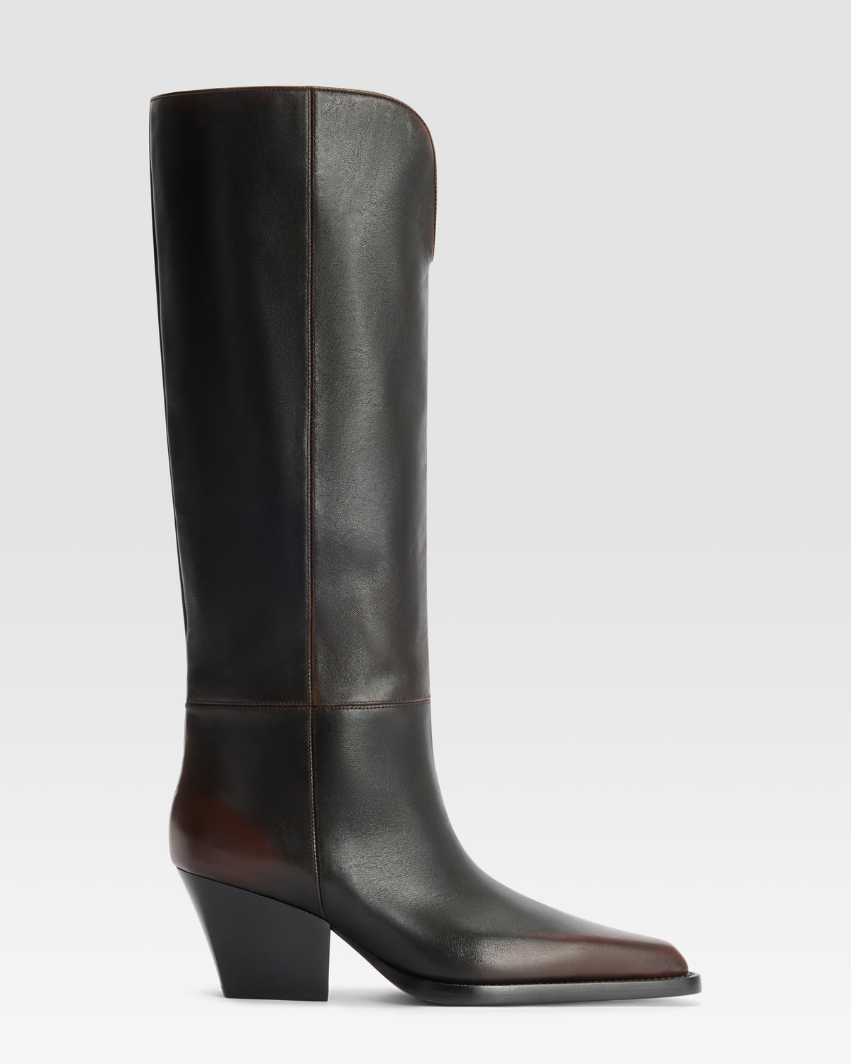 VINTAGE-EFFECT LEATHER BOOT