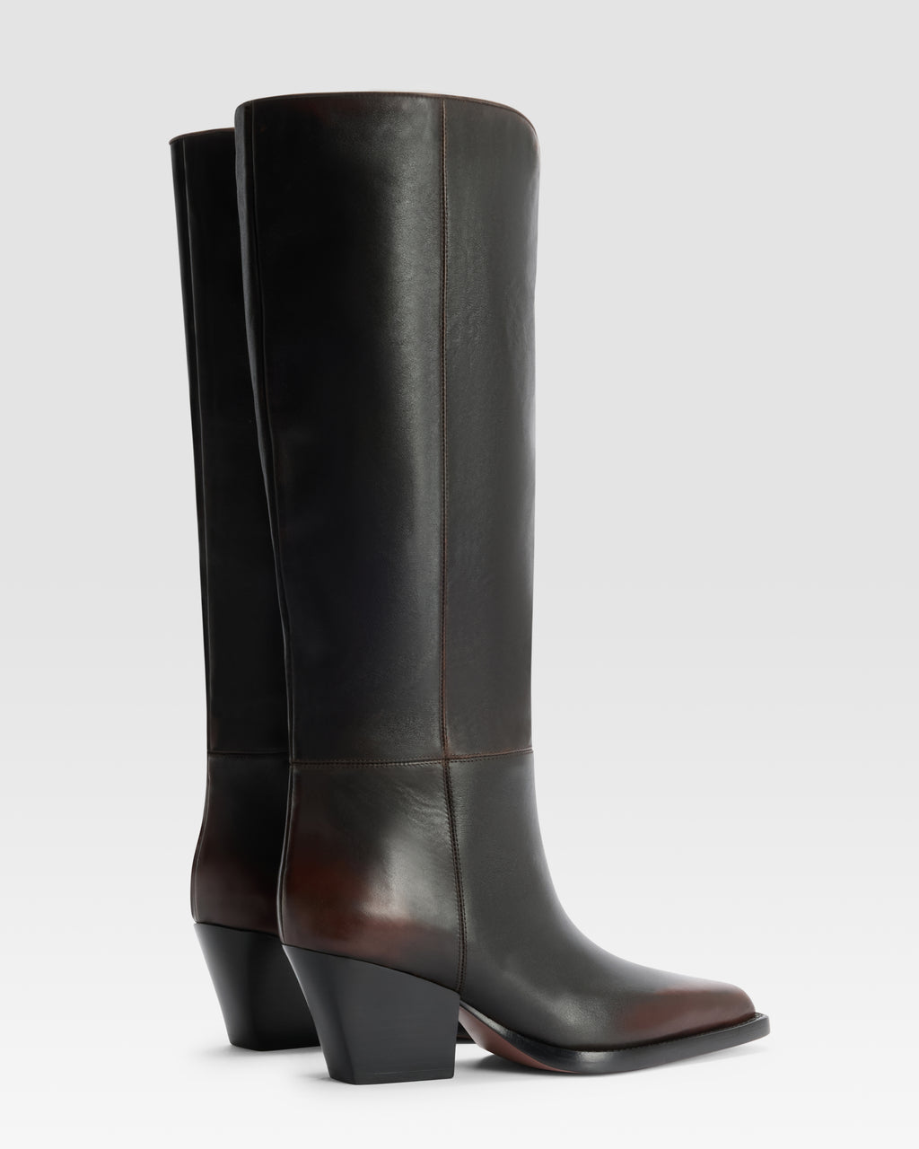 VINTAGE-EFFECT LEATHER BOOT