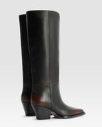 VINTAGE-EFFECT LEATHER BOOT