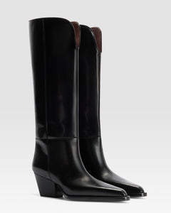 BOTTE EN CUIR BROSSE