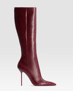 PYTHON-PRINT LEDERSTIEFEL MIT CUT-OUT-EFFEKT