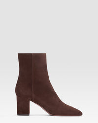 VELOURSLEDER ANKLE BOOT — CIOCCOLATO