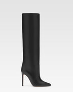 Botas con tac'on de aguja de napa negra