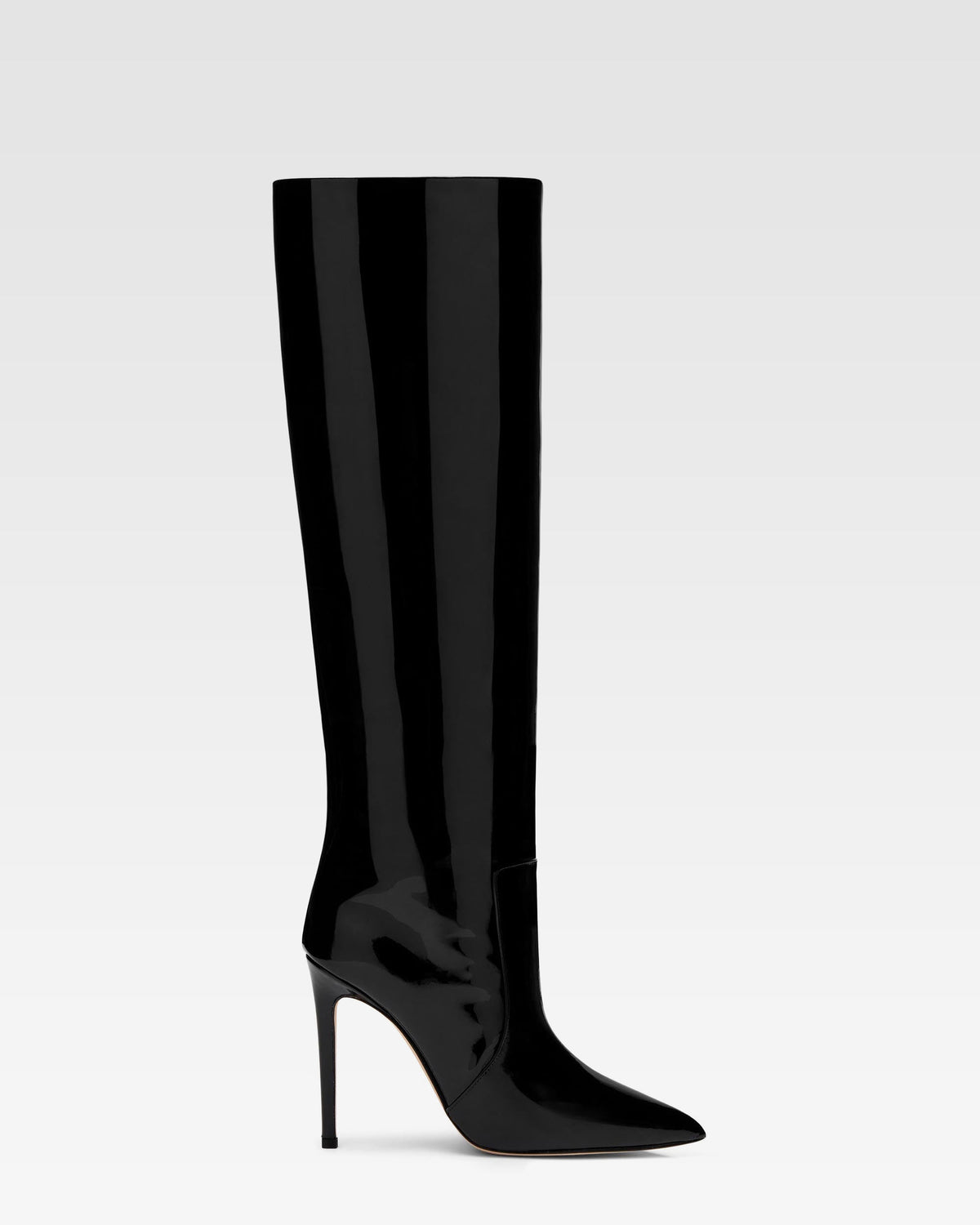 Patent leather boot