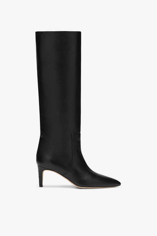Black nappa leather heel 60 boots