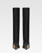 Botas de napa negra con tac'on de 60 mm