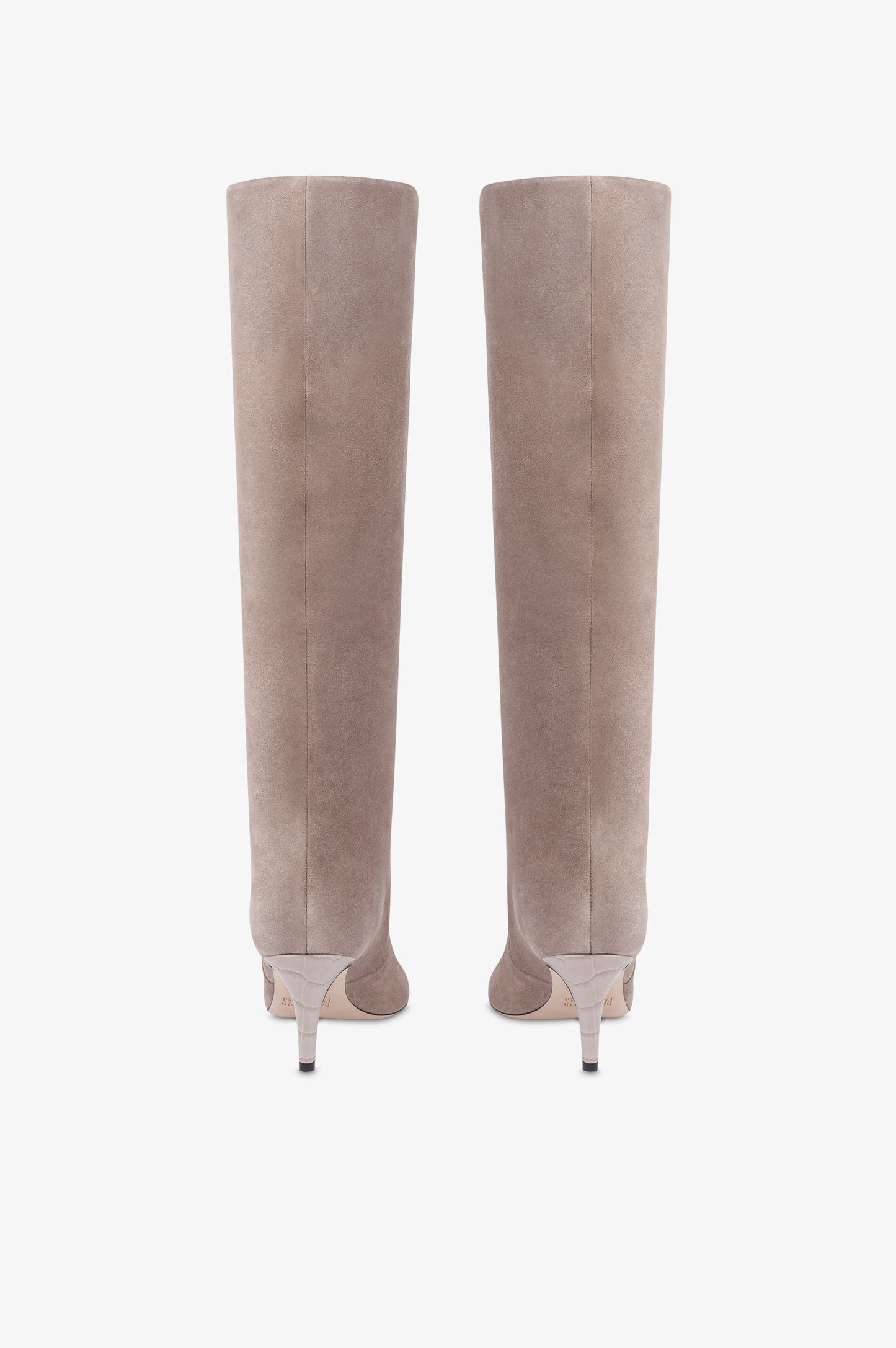 Botas en ante de becerro clor gris topo