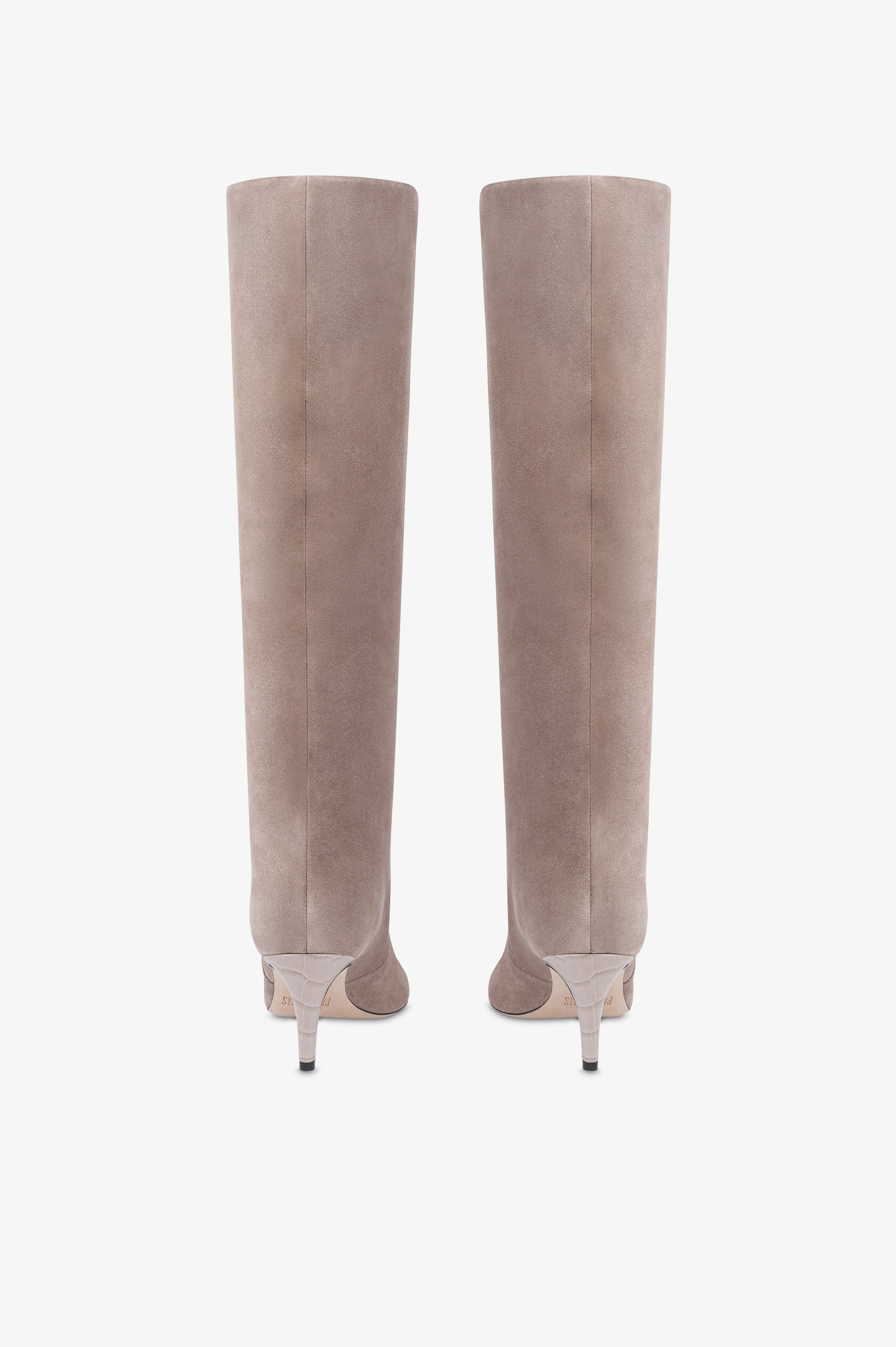 Botas en ante de becerro clor gris topo