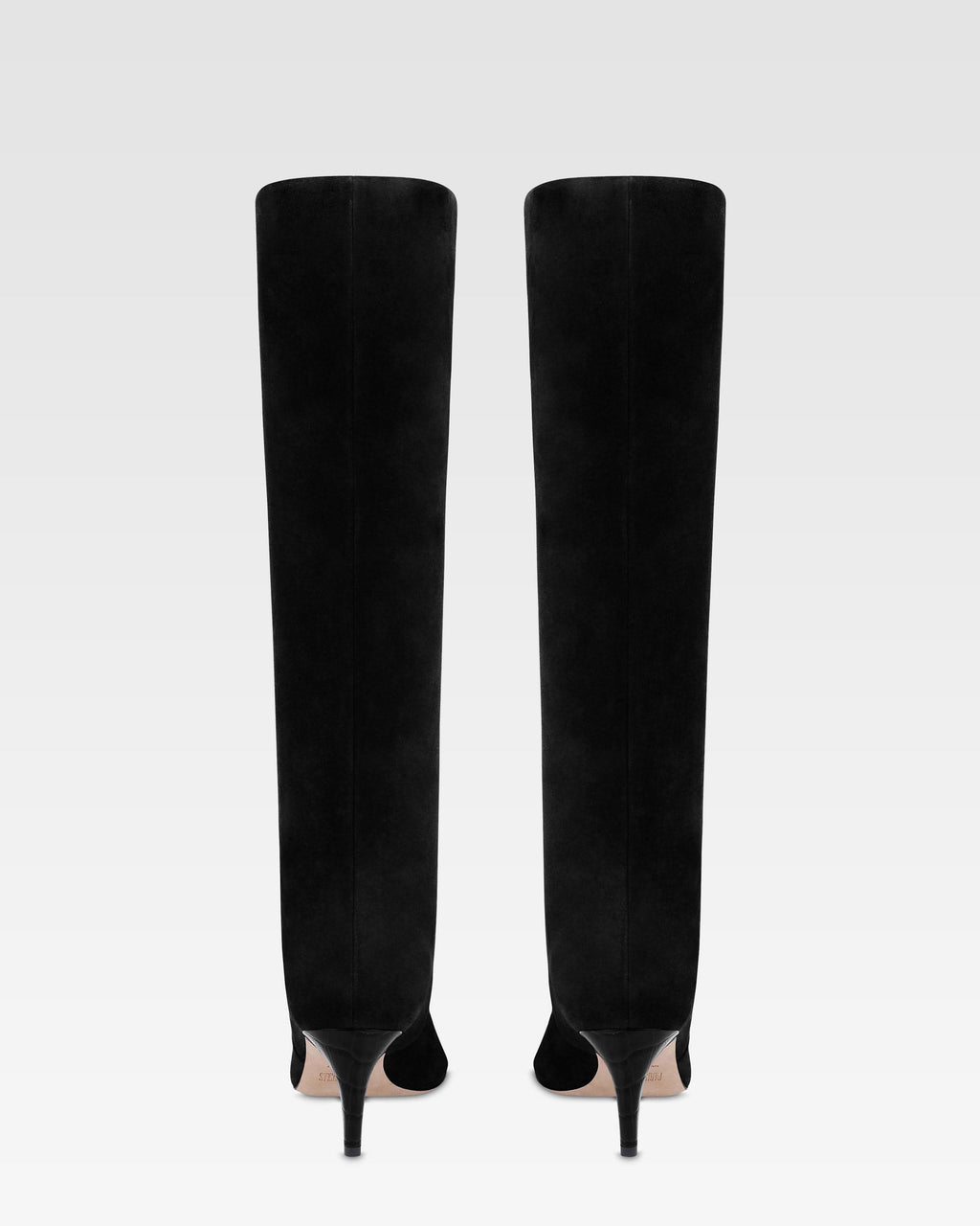 Stiefel aus schwarzem Kalbsveloursleder