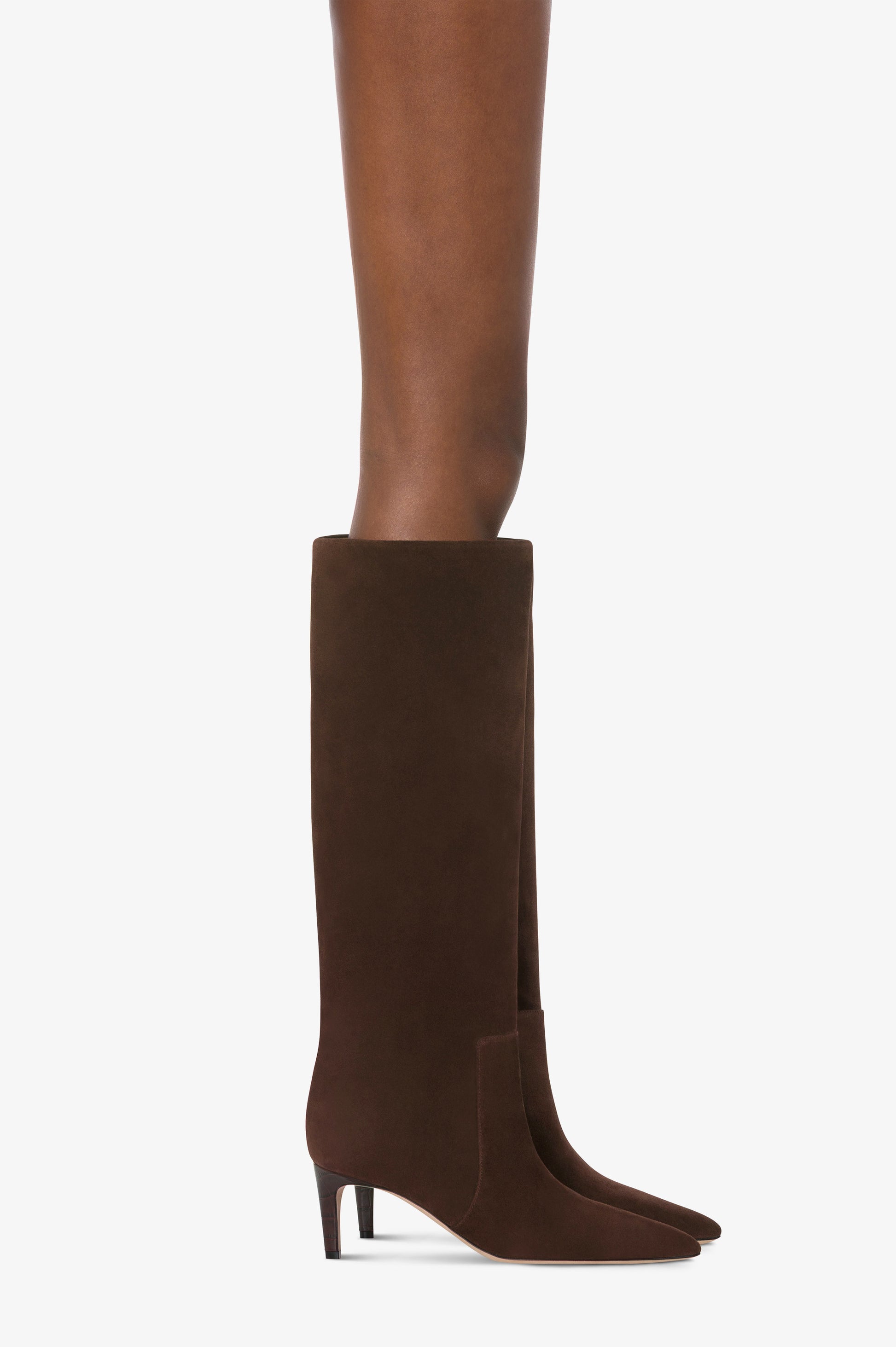 Botas de ante de becerro color chocolate