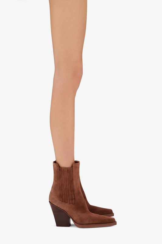 Canyon brown calf suede ankle boots - Product worn