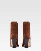 Suede Western ankle boot
