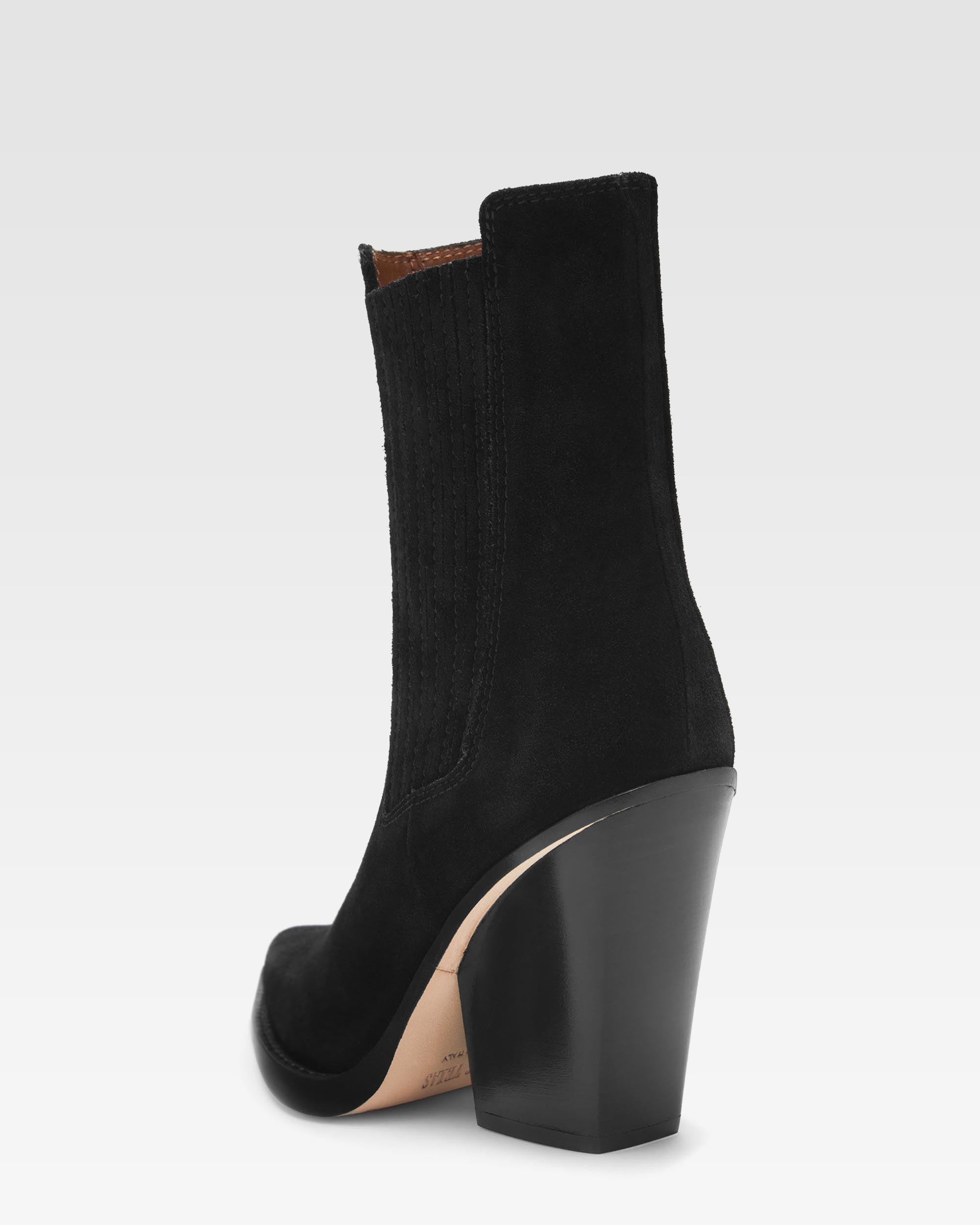 Bottines en veau velours noir