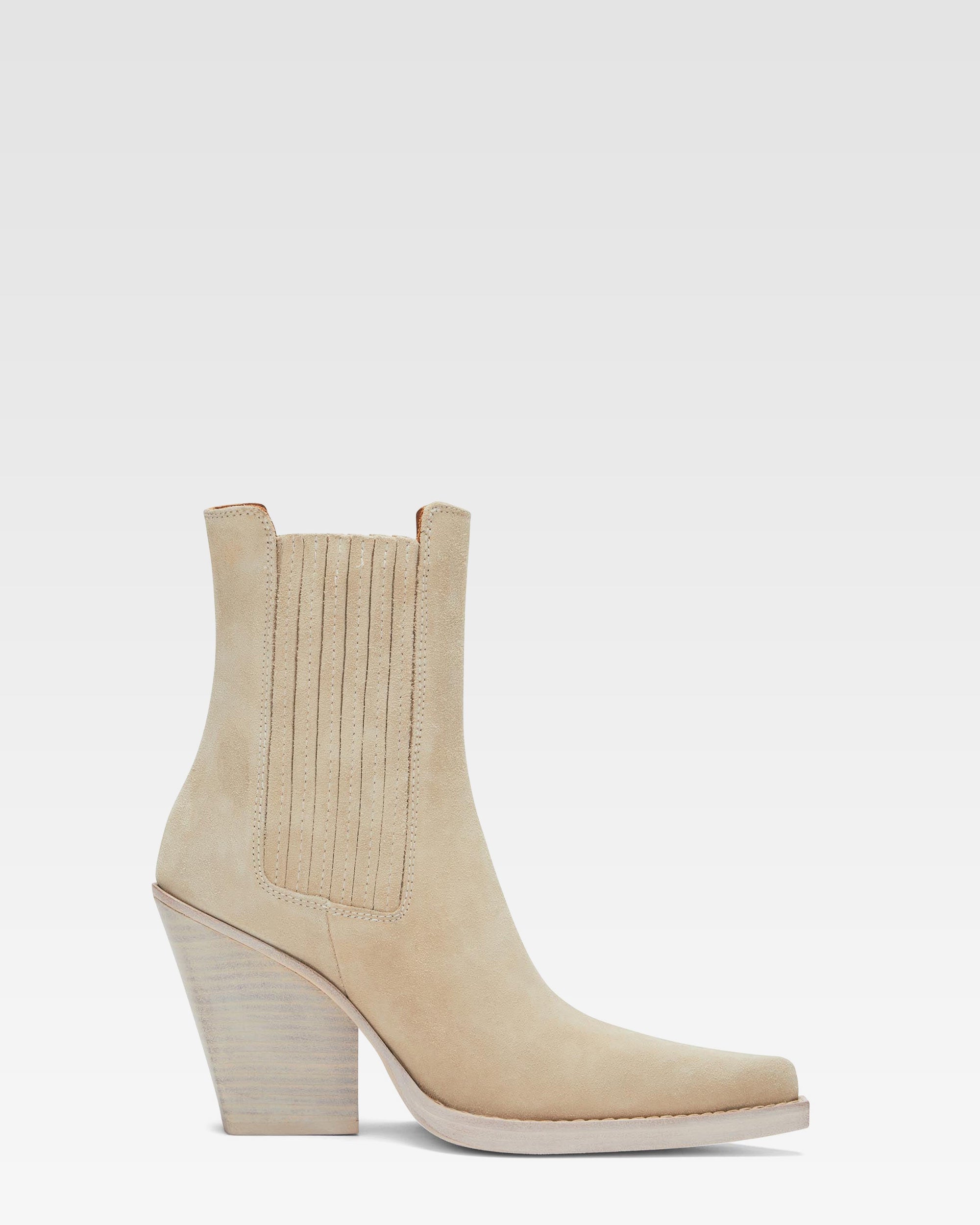 Bottines en veau velours angora