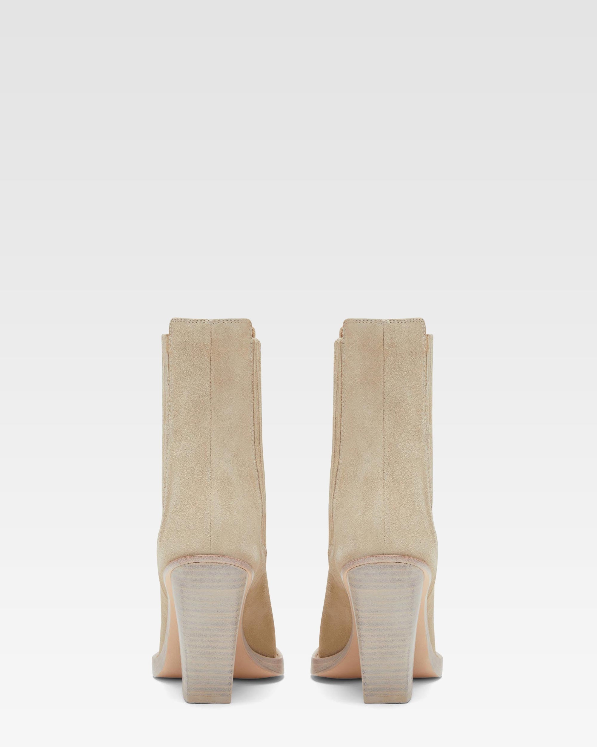 Bottines en veau velours angora