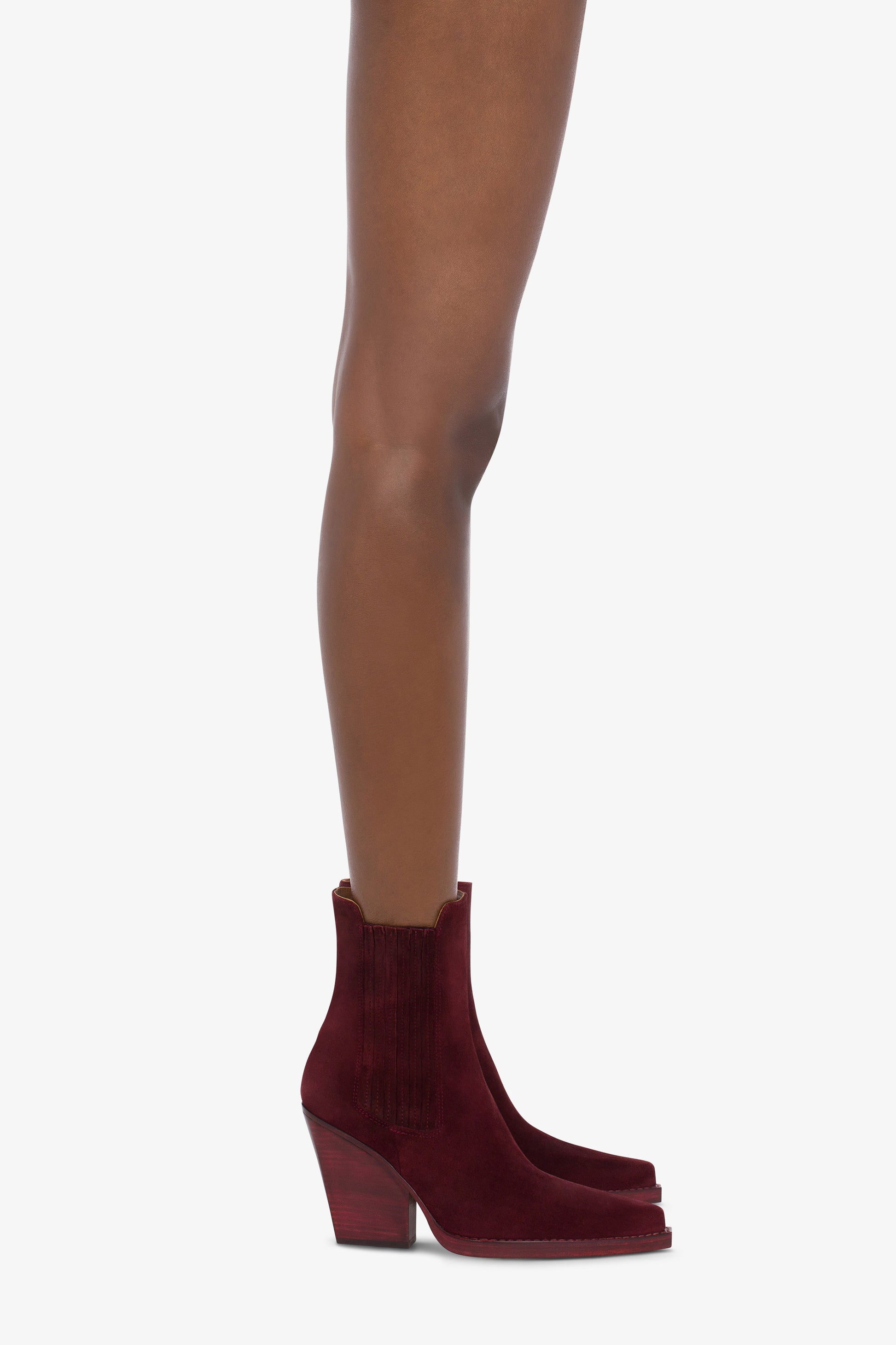 Square-toe ankle boots in Kenya suede leather - Producto usado