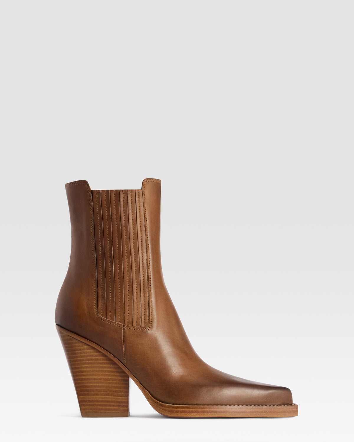 LEDER WESTERN ANKLE BOOT