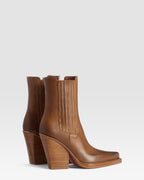 LEDER WESTERN ANKLE BOOT
