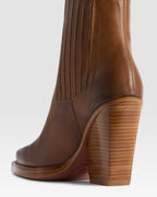 LEDER WESTERN ANKLE BOOT