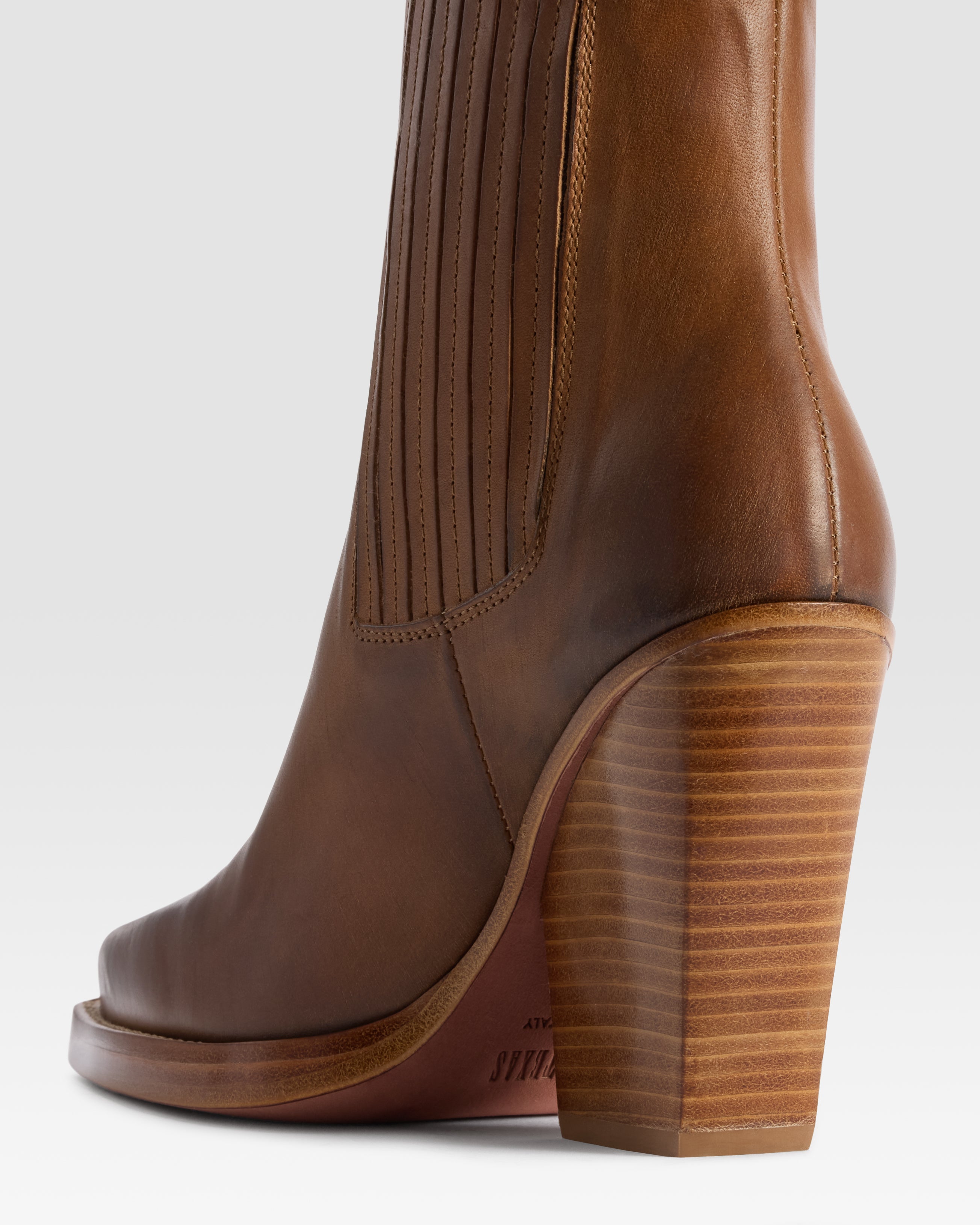 LEDER WESTERN ANKLE BOOT