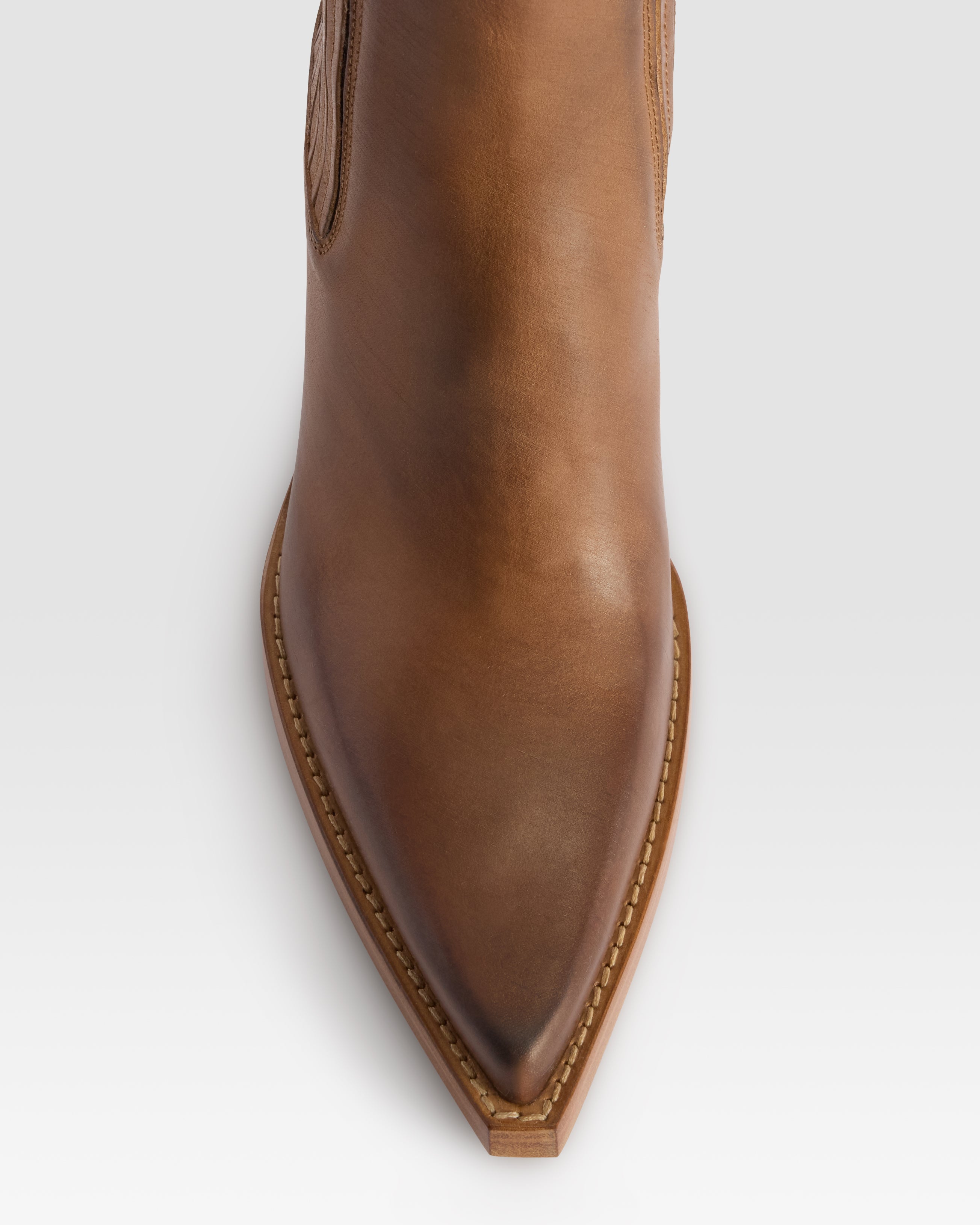 LEDER WESTERN ANKLE BOOT