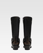 Botas de piel cepillada negra