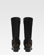 Botas de piel cepillada negra
