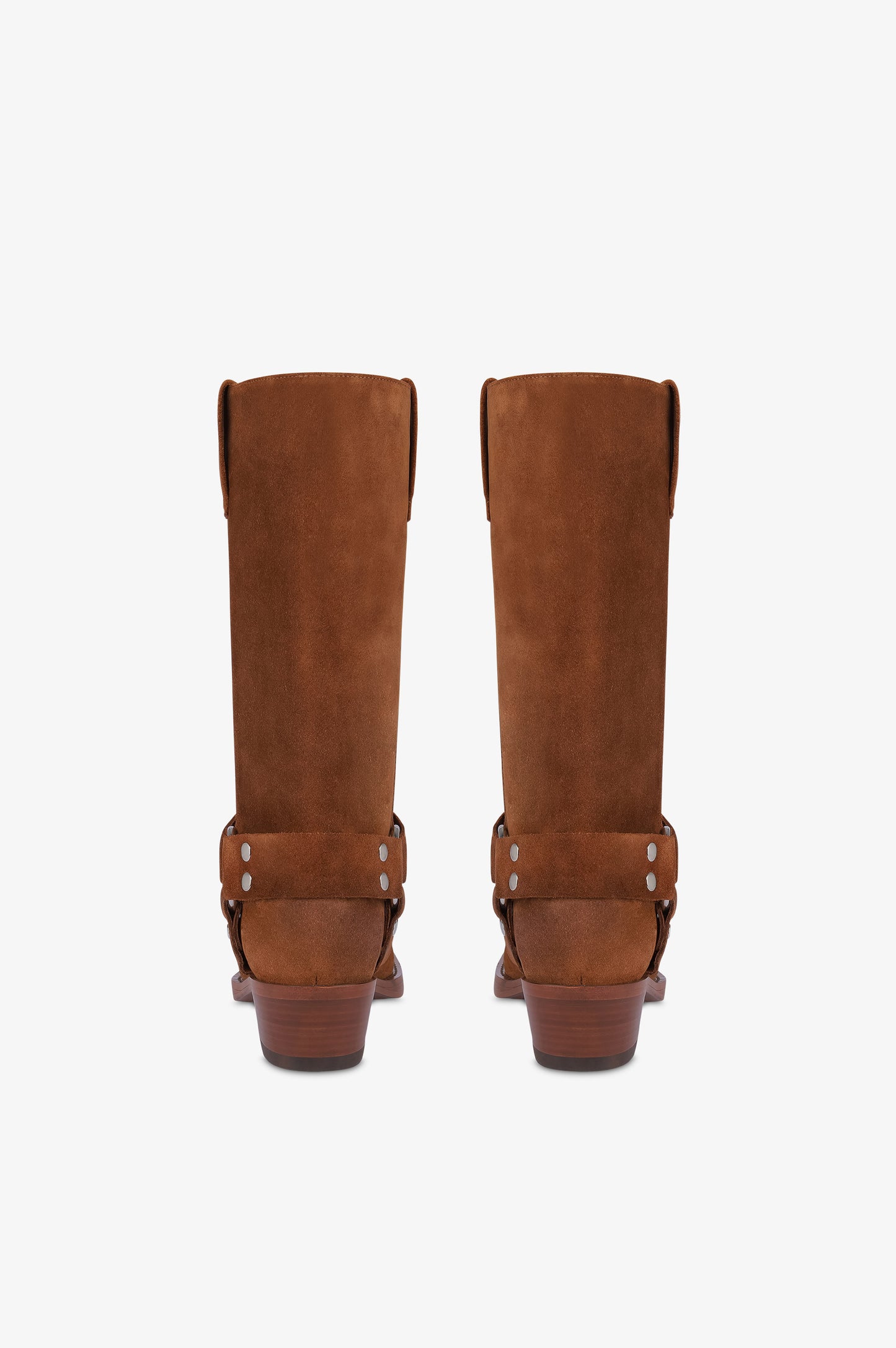 Stivali in pelle scamosciata cognac