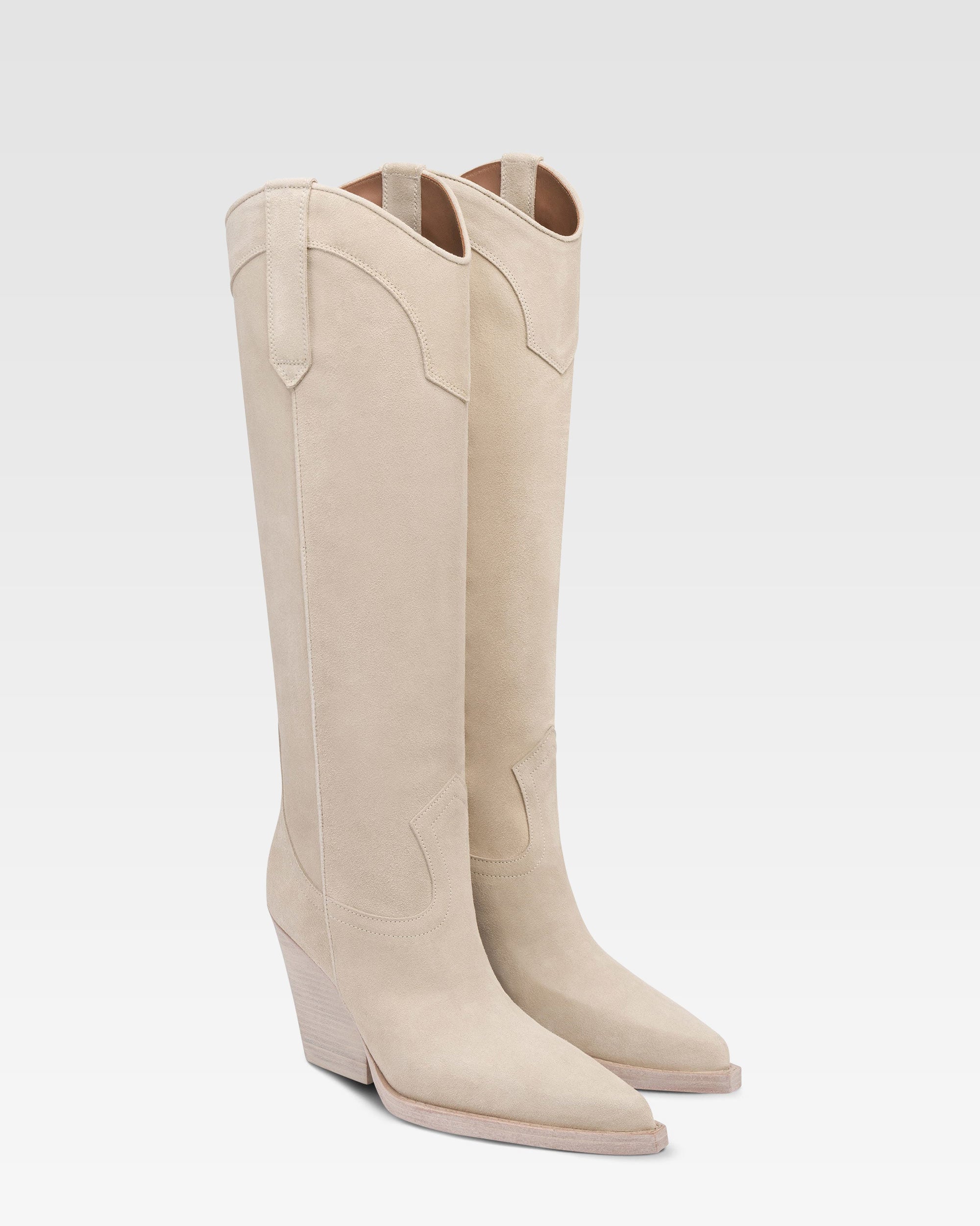 Bottes en veau velours angora