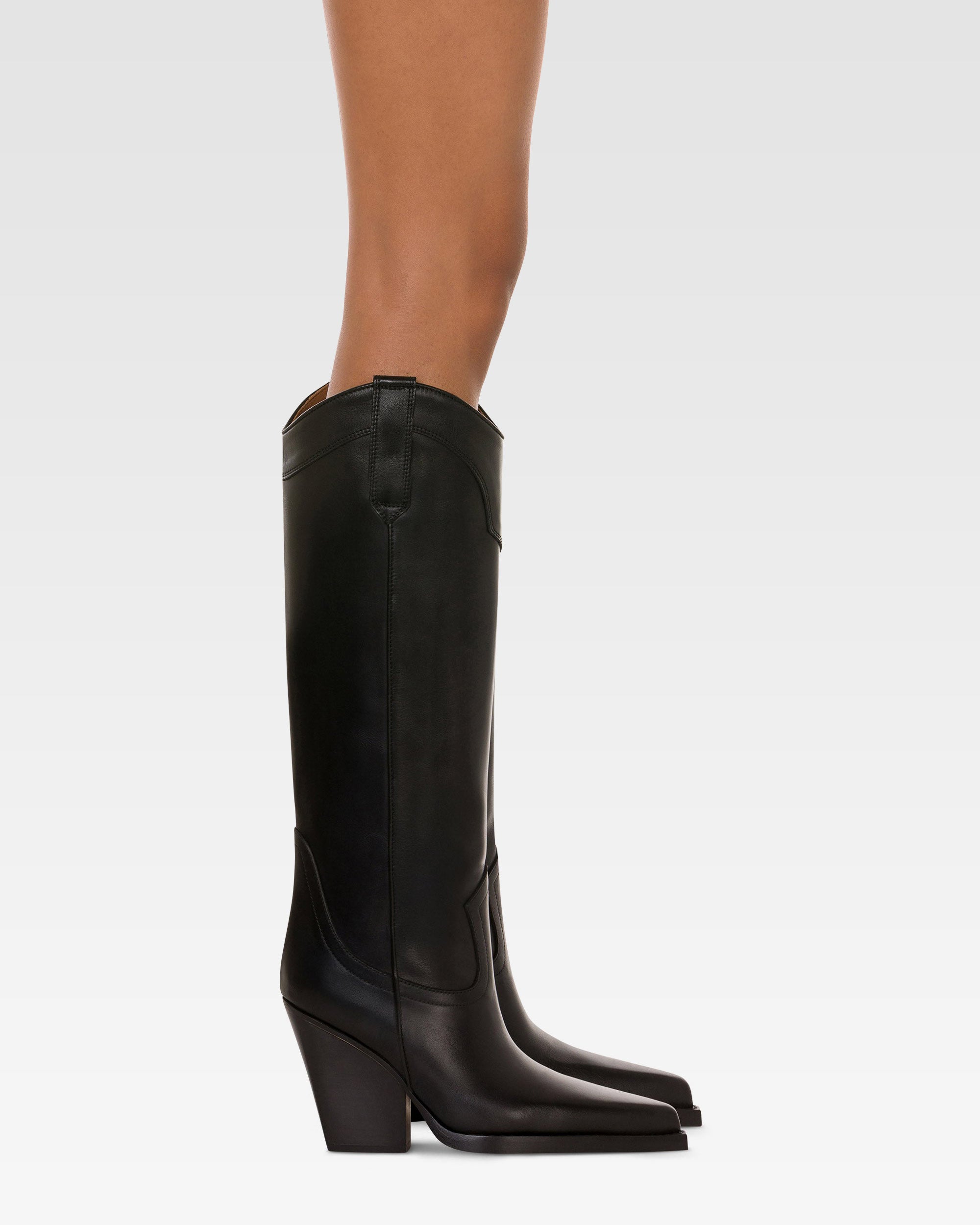 Bottes en cuir noir