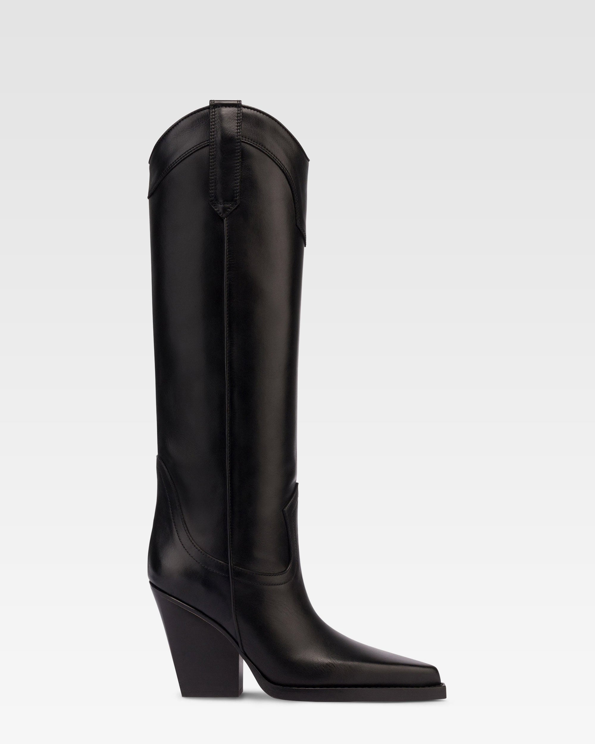 Bottes en cuir noir