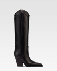 Bottes en cuir noir — Noir
