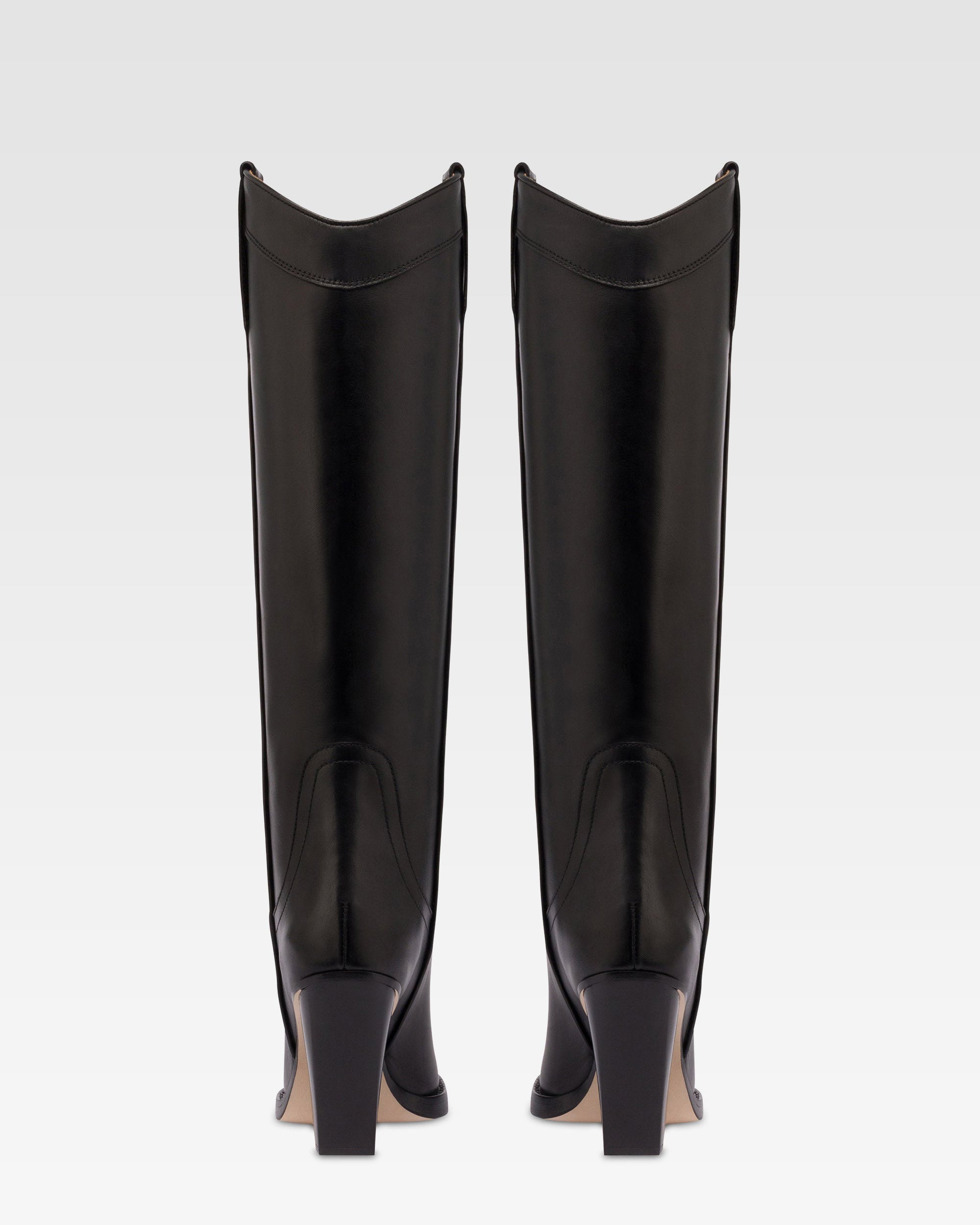 Bottes en cuir noir
