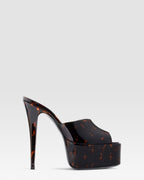 LACKLEDER PLATFORM MULE IN SCHILDPATT-OPTIK