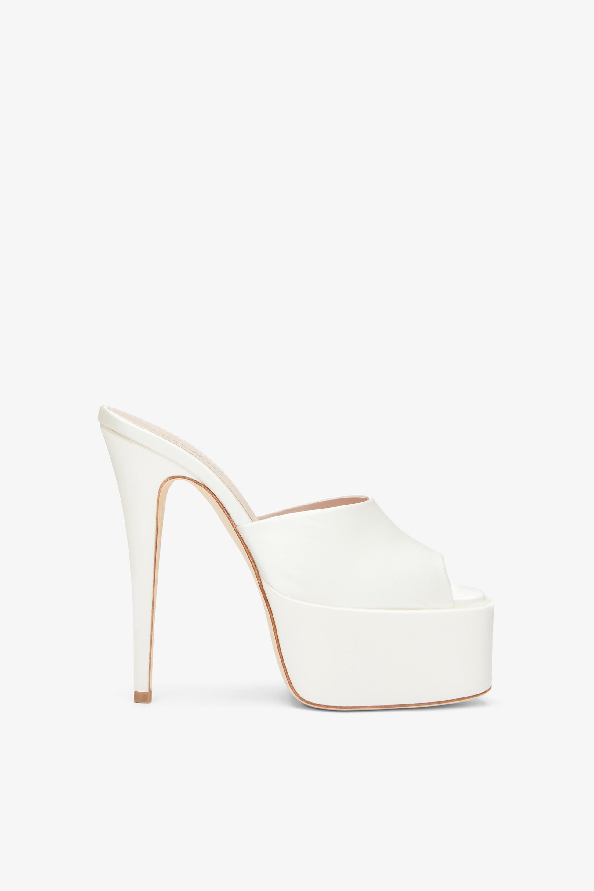 white platform mules