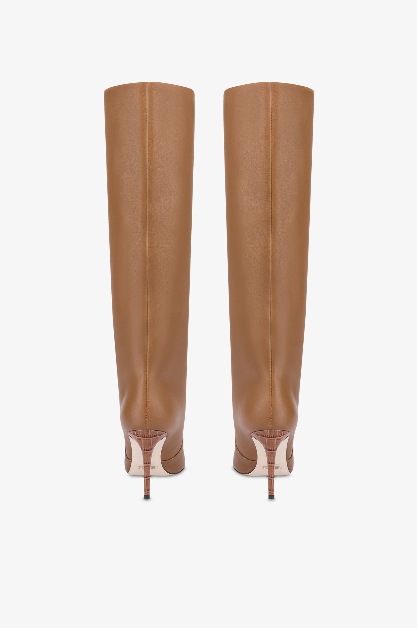 Bottes en cuir de veau couleur noix de pecan
