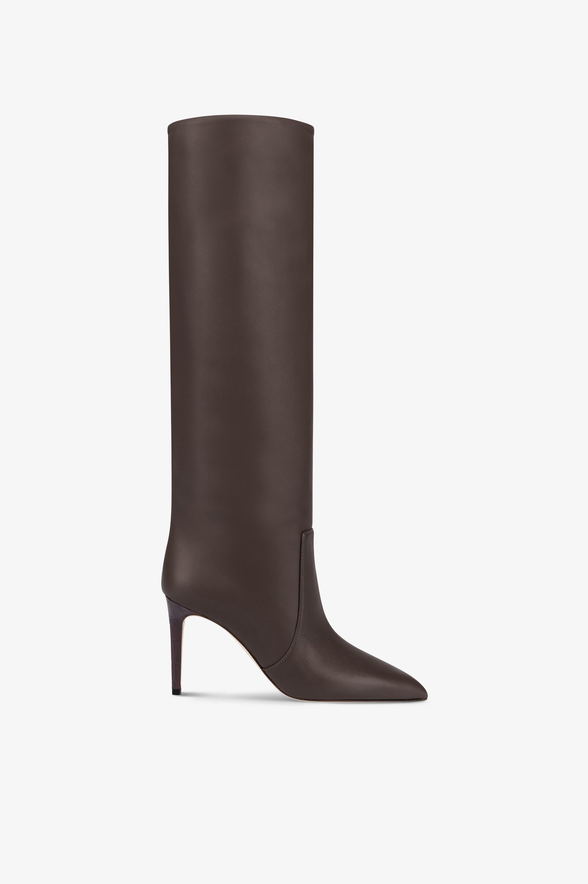 Boots in ebony calf leather