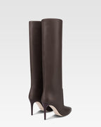 Boots in ebony calf leather