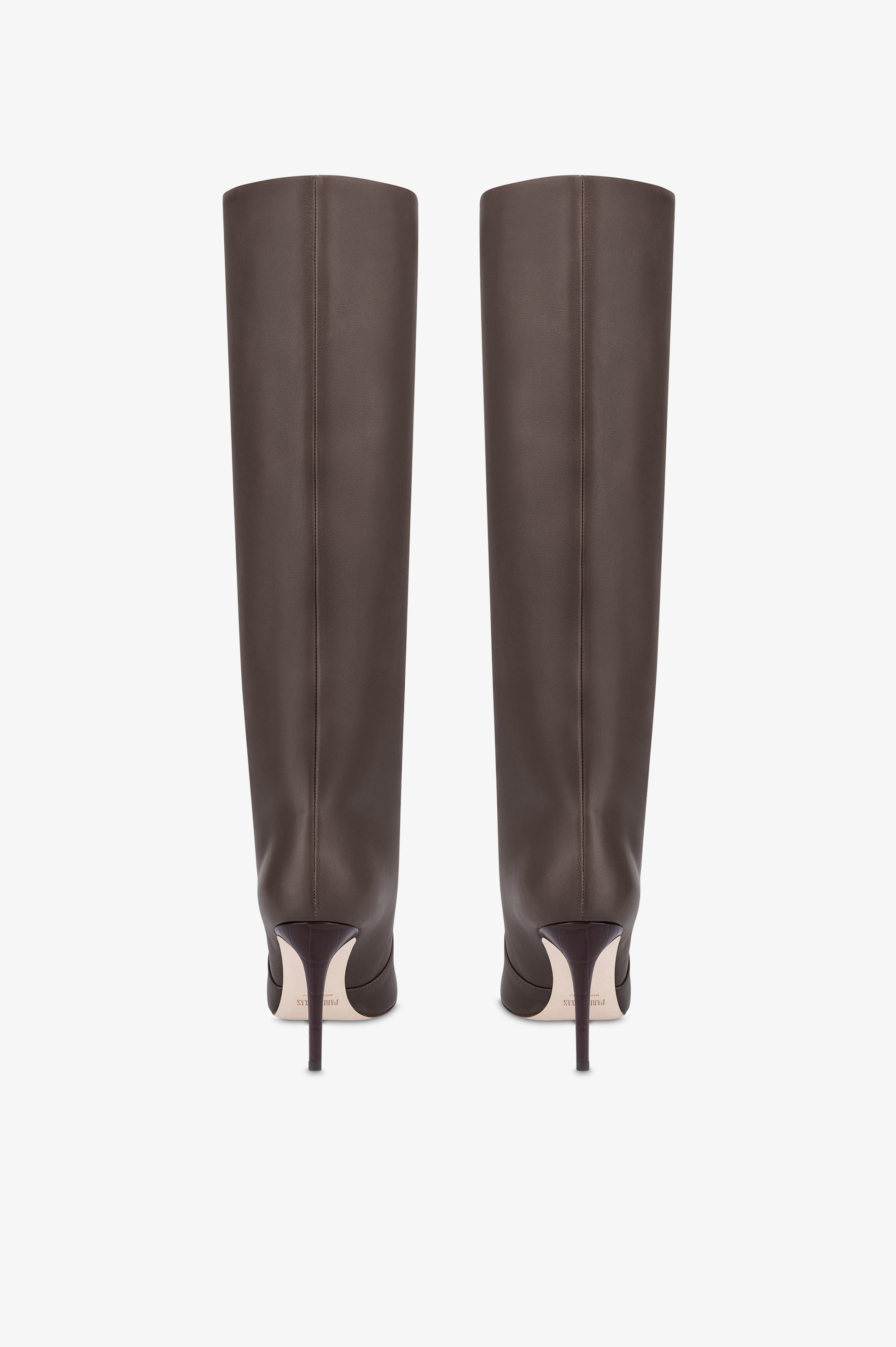 Boots in ebony calf leather