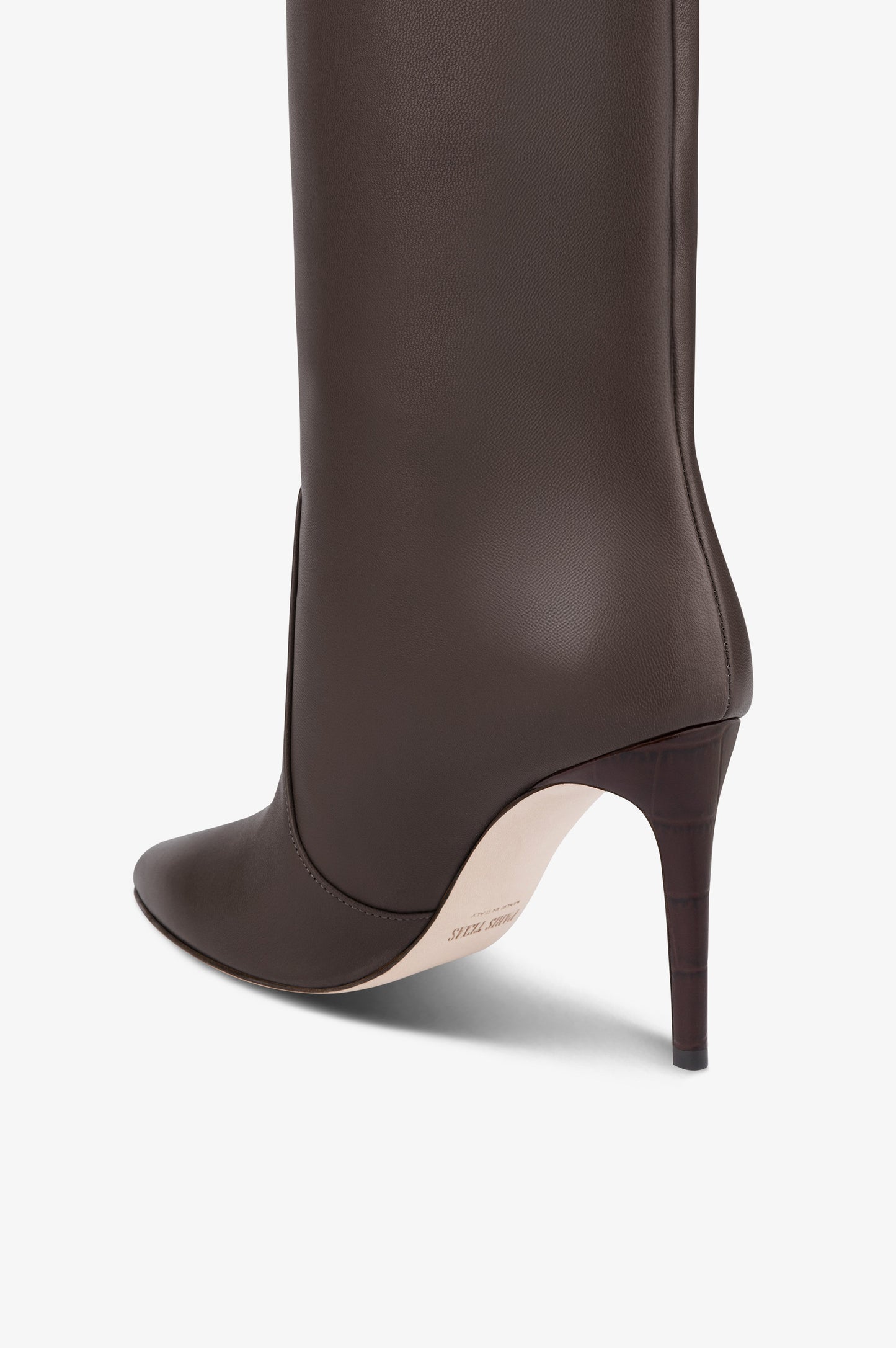 Boots in ebony calf leather