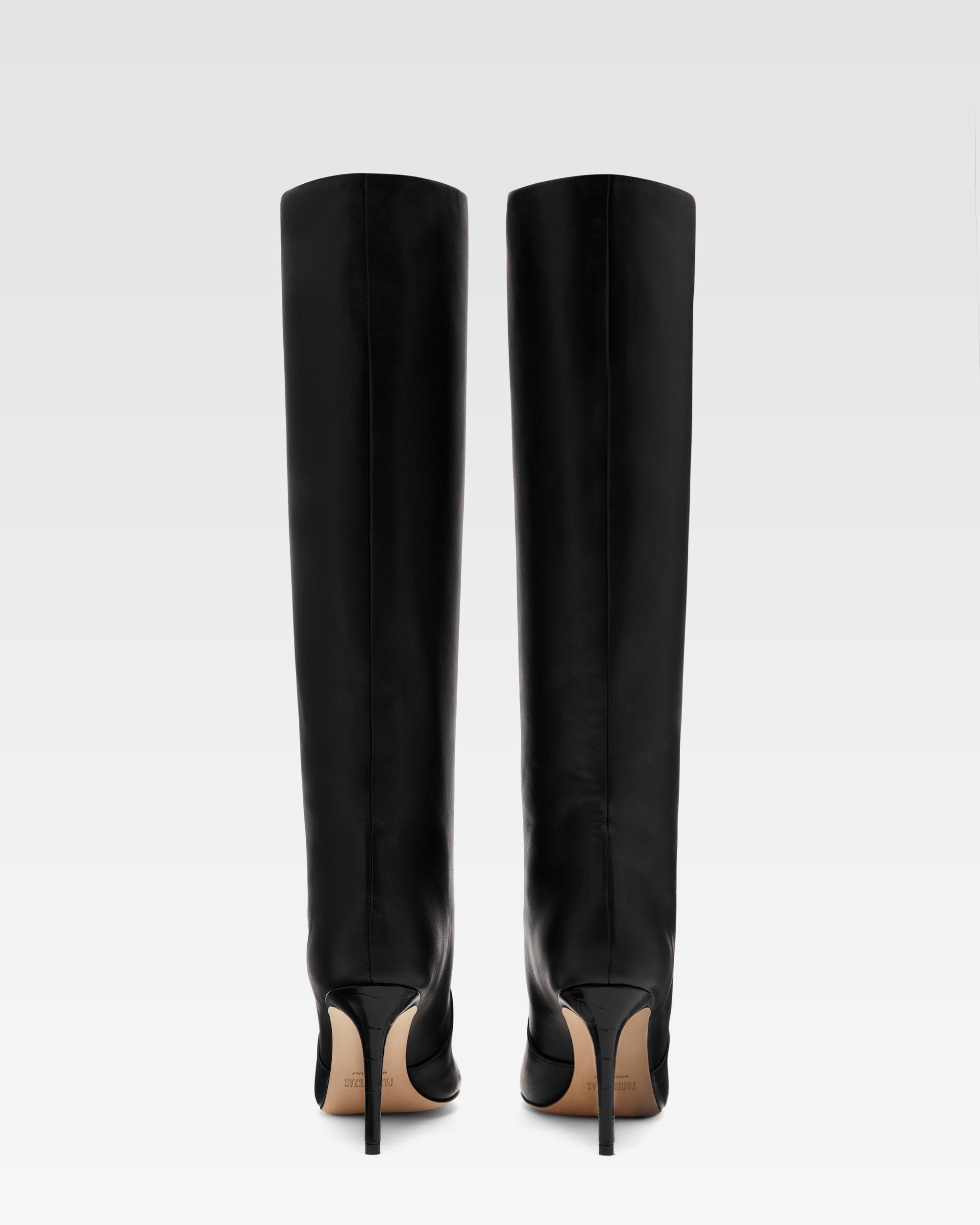 Bottes `a talon 85 en cuir nappa noir