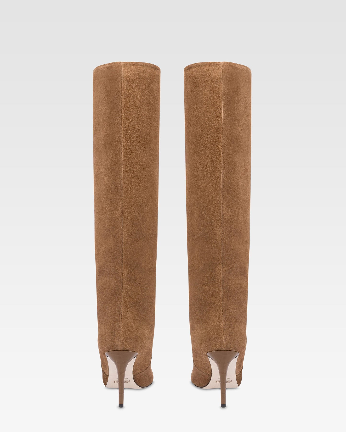 Boots in brown calf suede leather