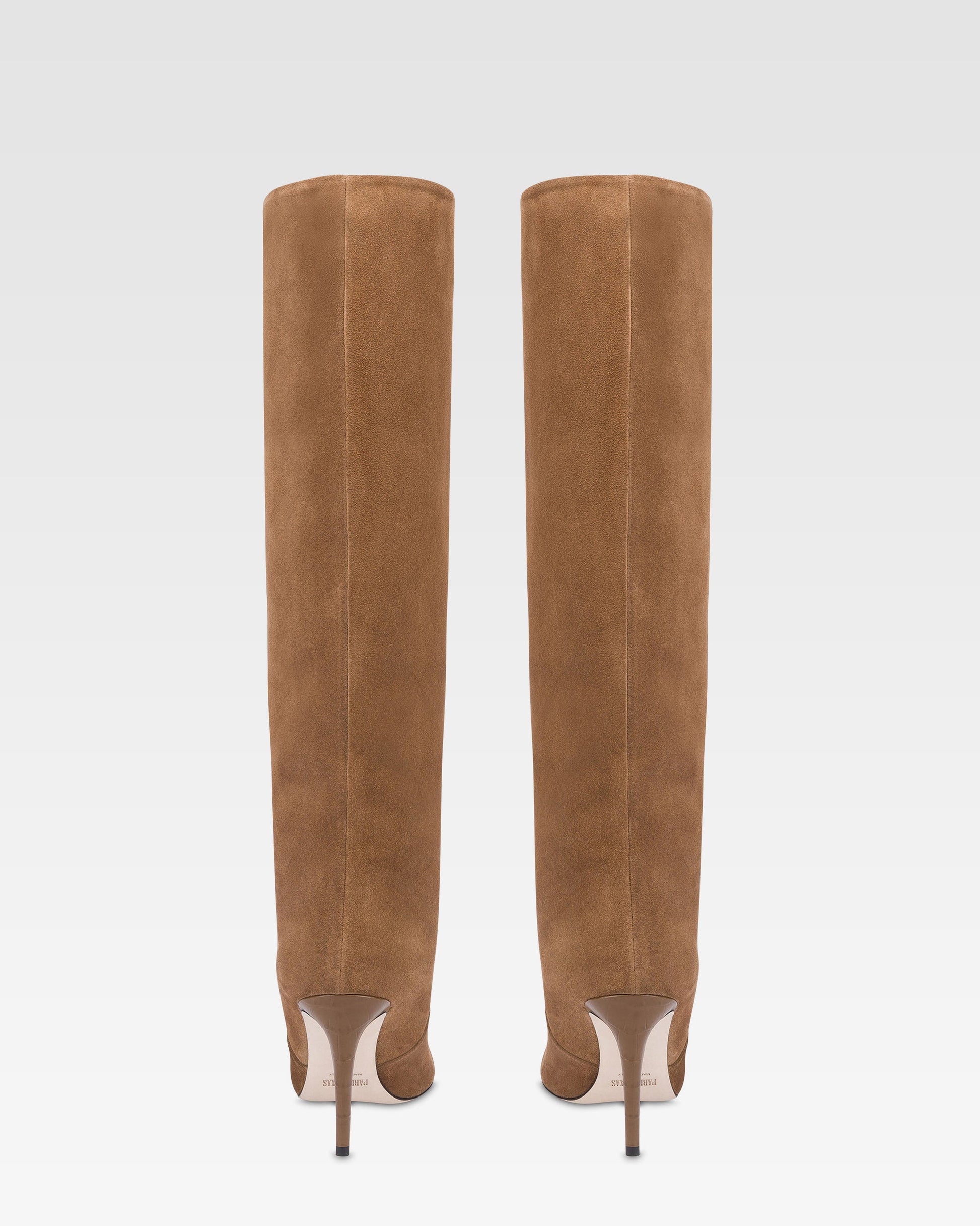 Boots in brown calf suede leather