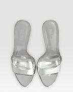 MIRRORED LEATHER MULE