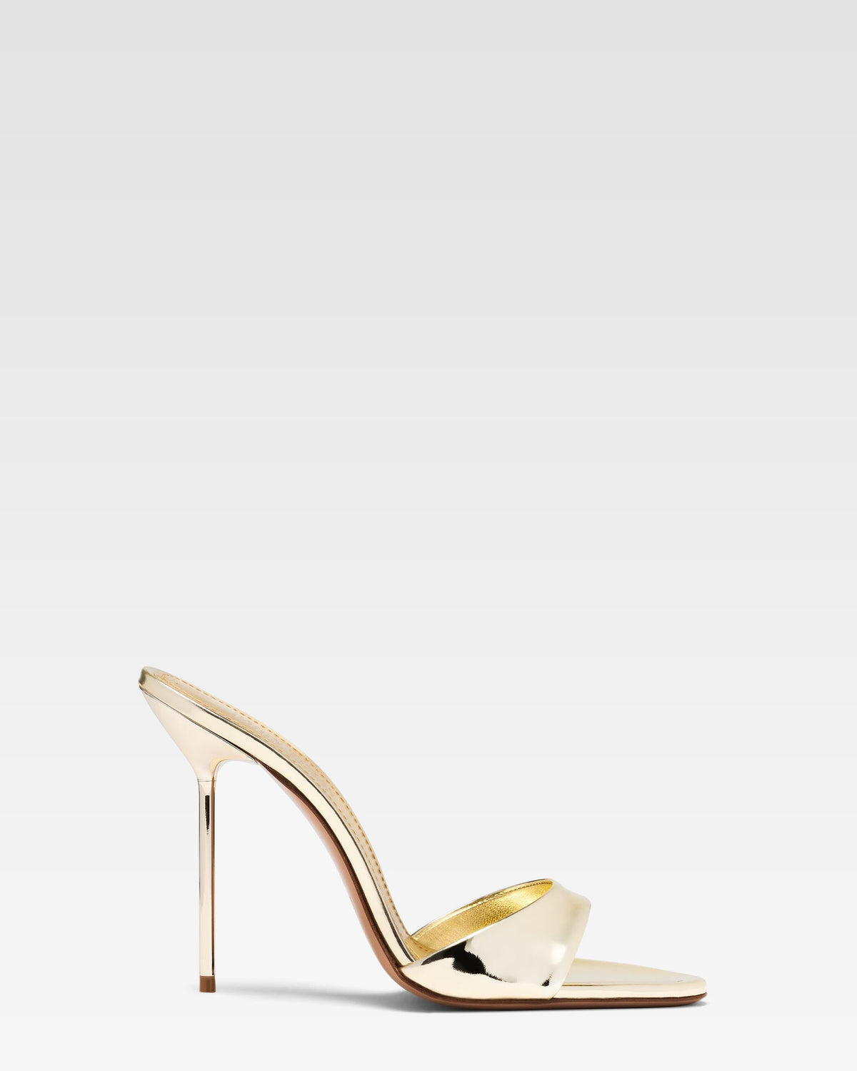 Mirrored leather mule
