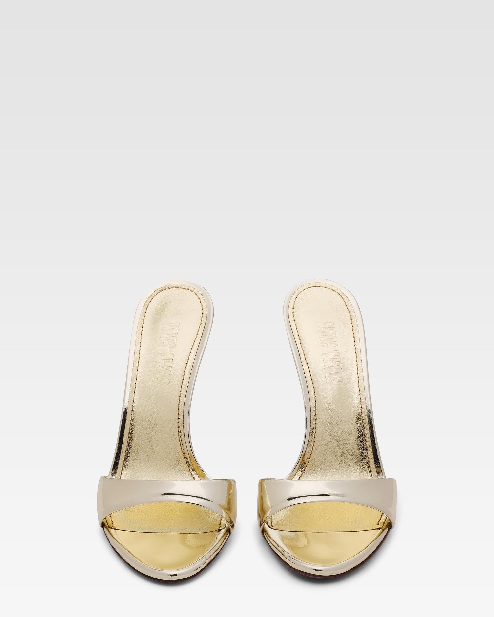 Mirrored leather mule
