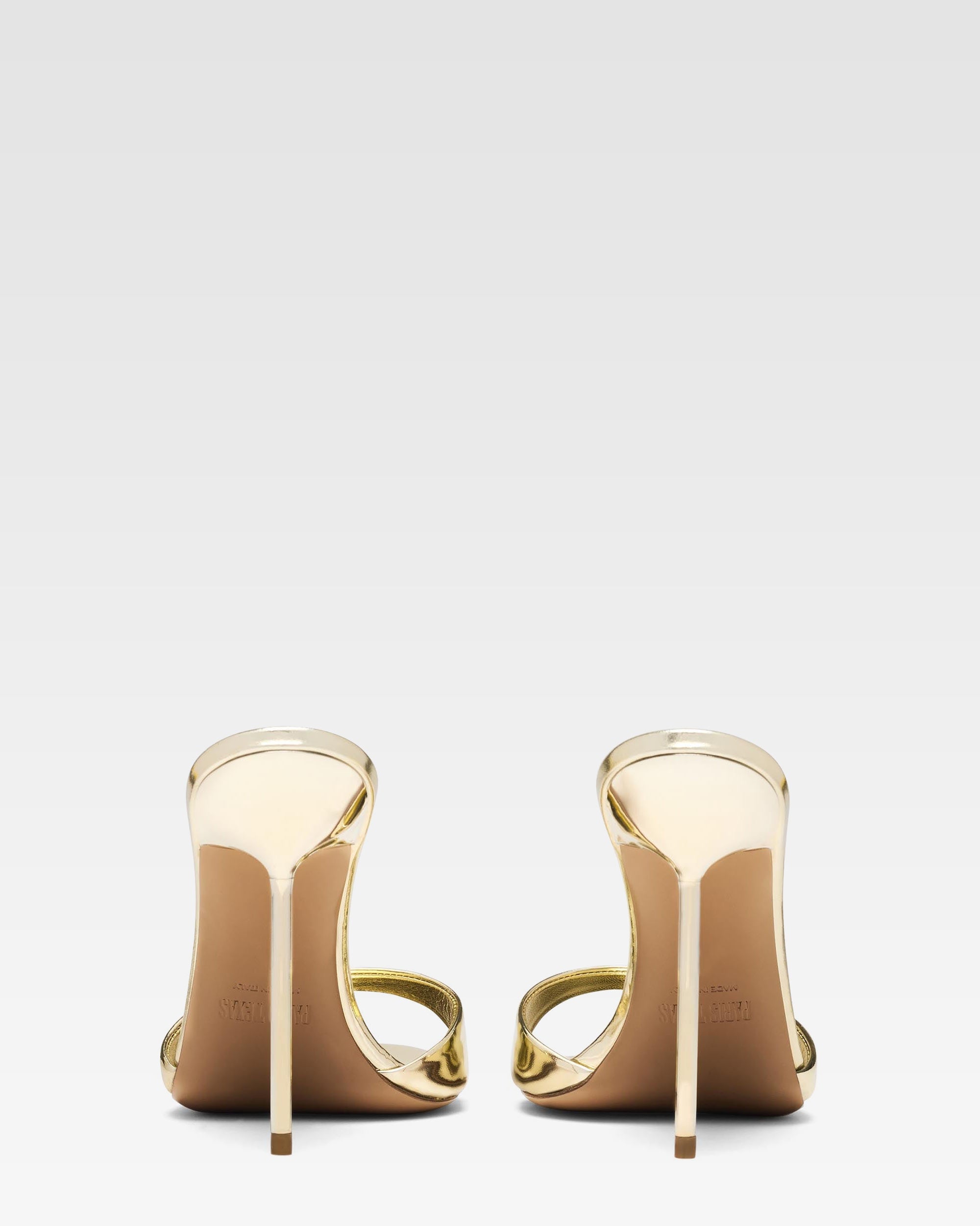 Mirrored leather mule